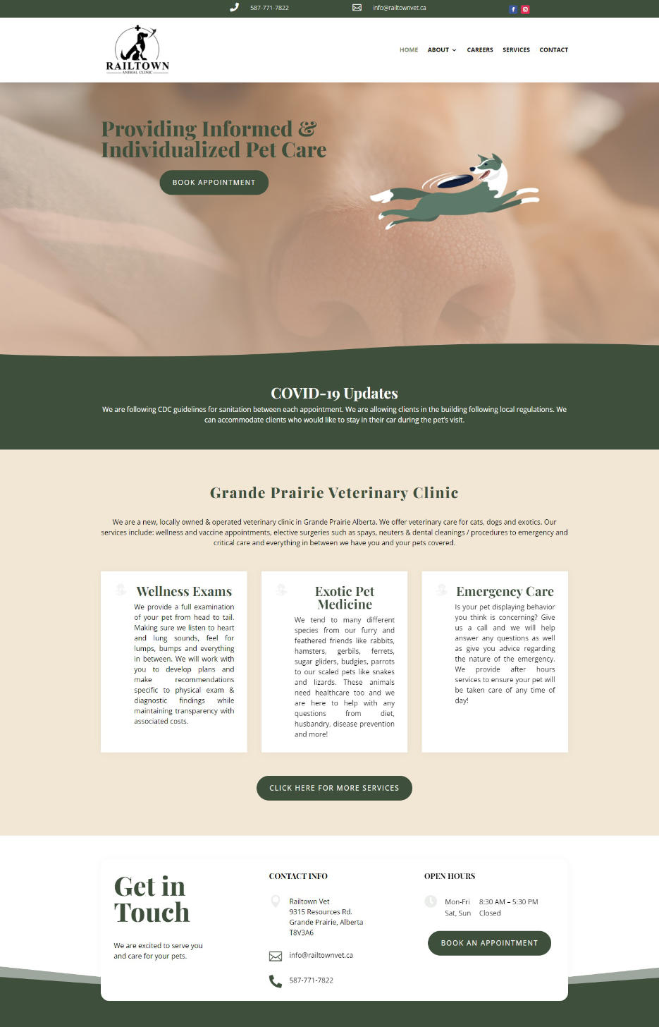 Railtown Vet, Grande Prairie Animal Clinic - screenshot